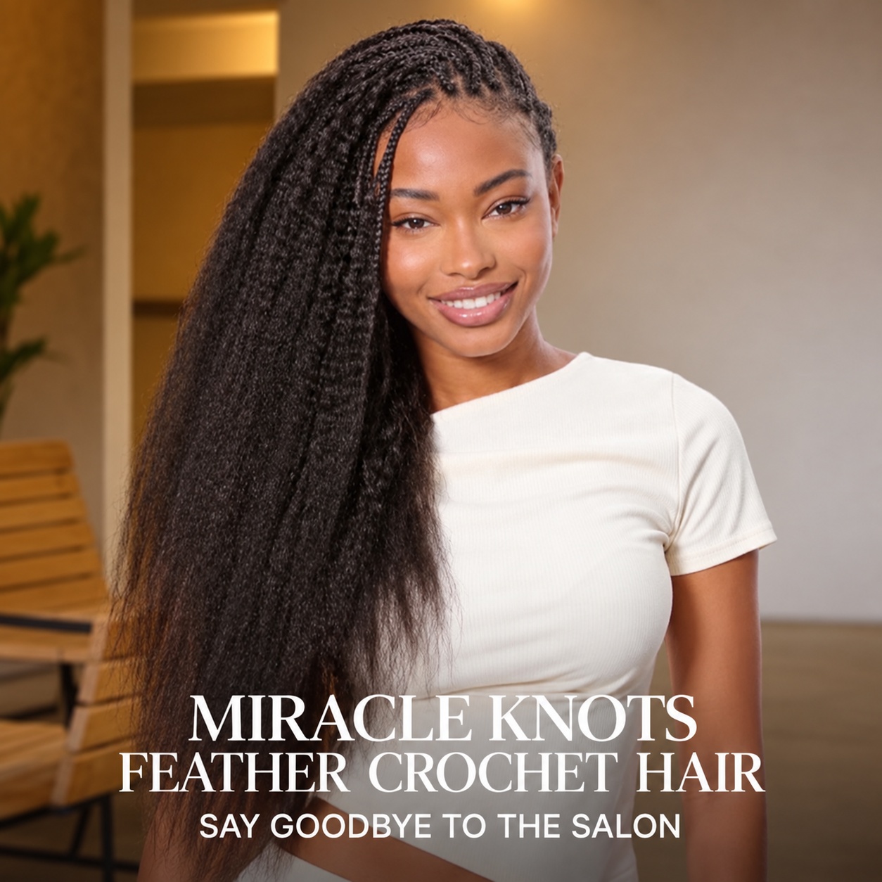 Feather Kinky Straight Crochet - Human Hair Wigs ulasan dan harga