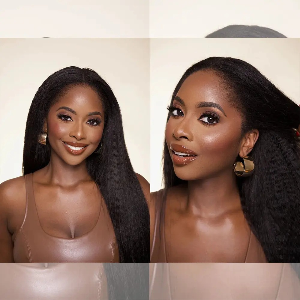 Feather Kinky Straight Crochet - Human Hair Wigs ulasan dan harga