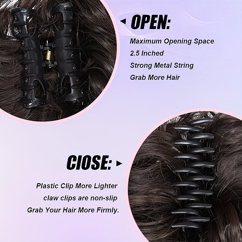 Messy Claw Clip Hair Bun Synth - Claw Clip Messy Bun Hair Piece ulasan dan harga
