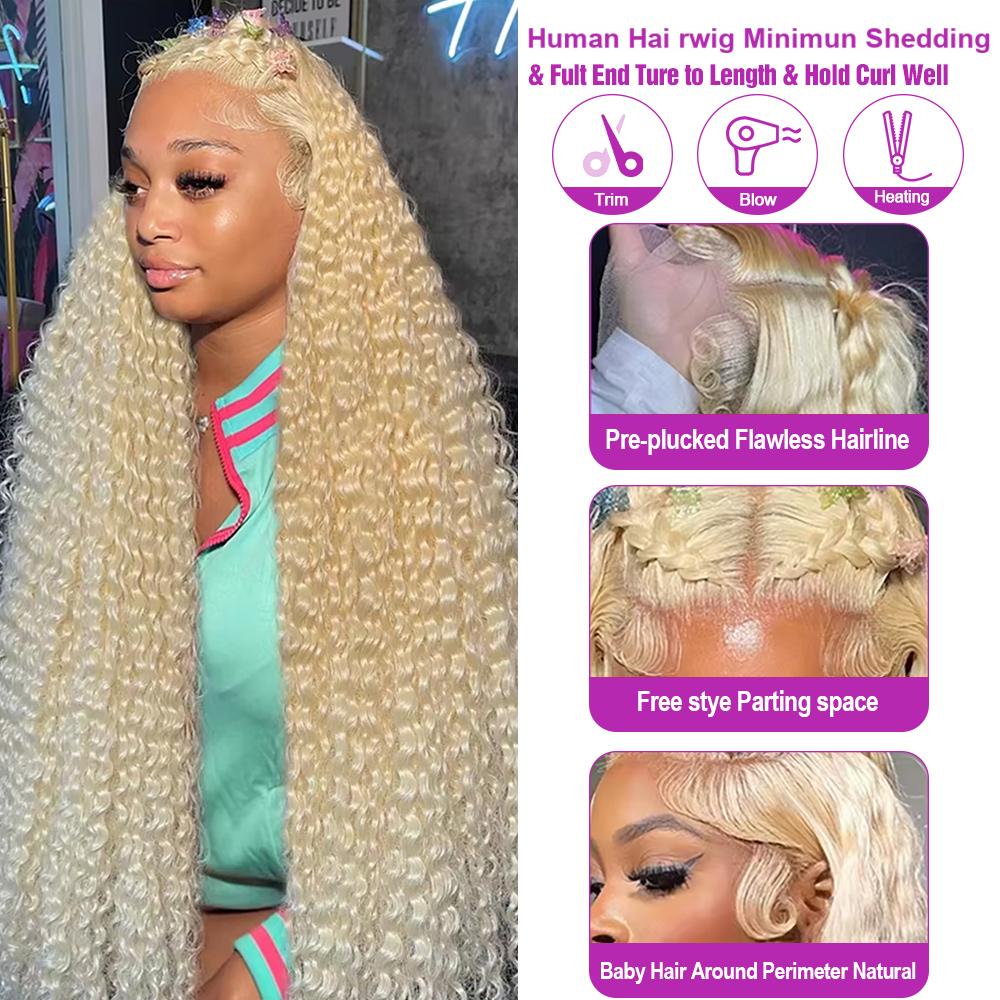 30 40 Inch Deep Wave 13x6 HD L - Water Wave Bulk Human Hair For Braiding ulasan dan harga