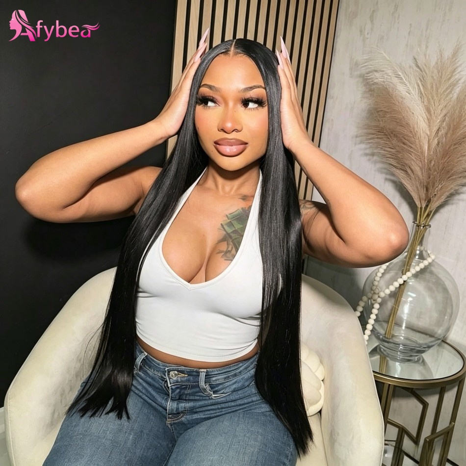 Straight Human Hair Wigs Gluel - Hd Lace Frontal Wig Human Hair Pre Plucked ulasan dan harga