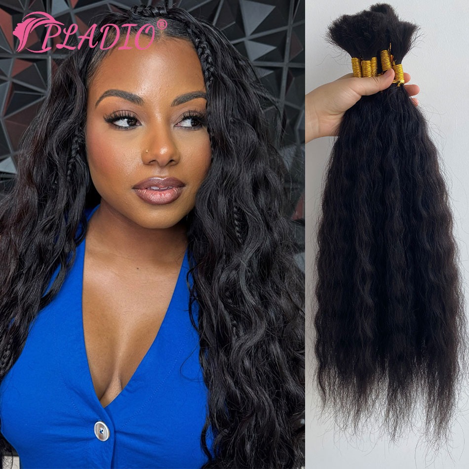 100G Wet and Wavy Bulk Hair Ex - Water Wave Bulk Human Hair For Braiding ulasan dan harga