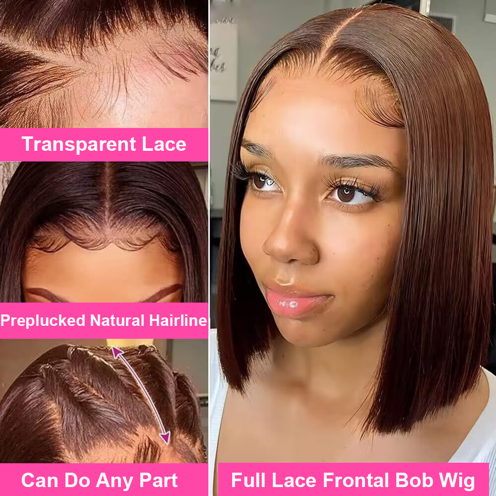 Straight Bob Lace Front Wig Hu - Glueless Wear And Go Human Hair Wig ulasan dan harga