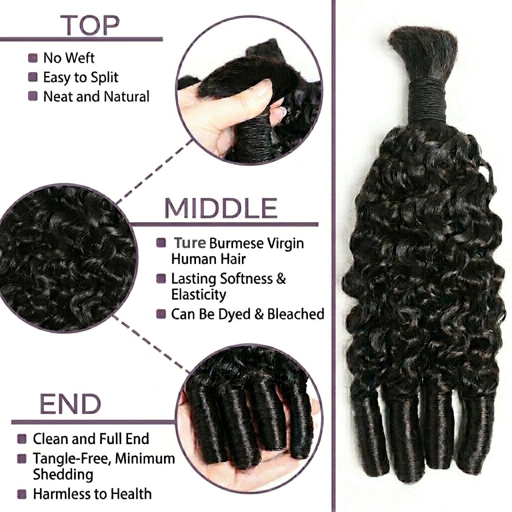 Human Braiding For Boho Braids - Water Wave Bulk Human Hair For Braiding ulasan dan harga