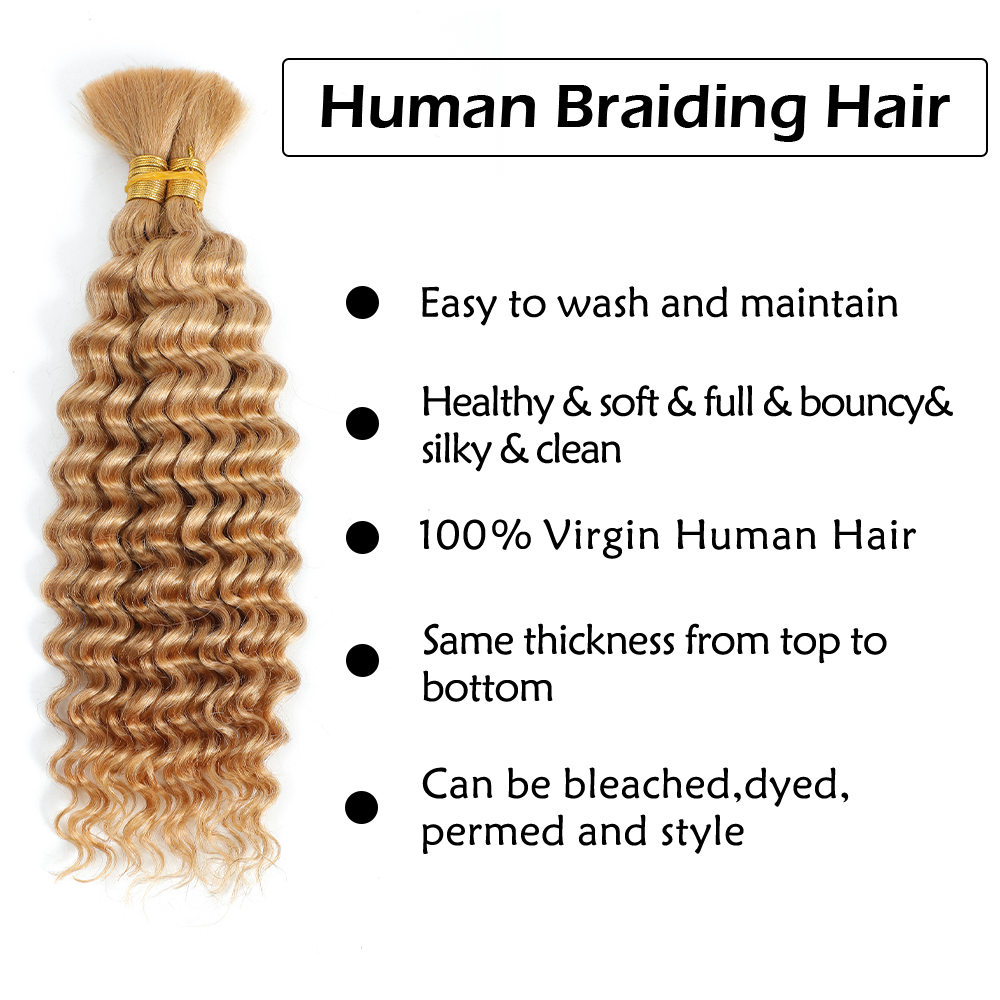 Human Braiding Hair 2Bundle 10 - Water Wave Bulk Human Hair For Braiding ulasan dan harga