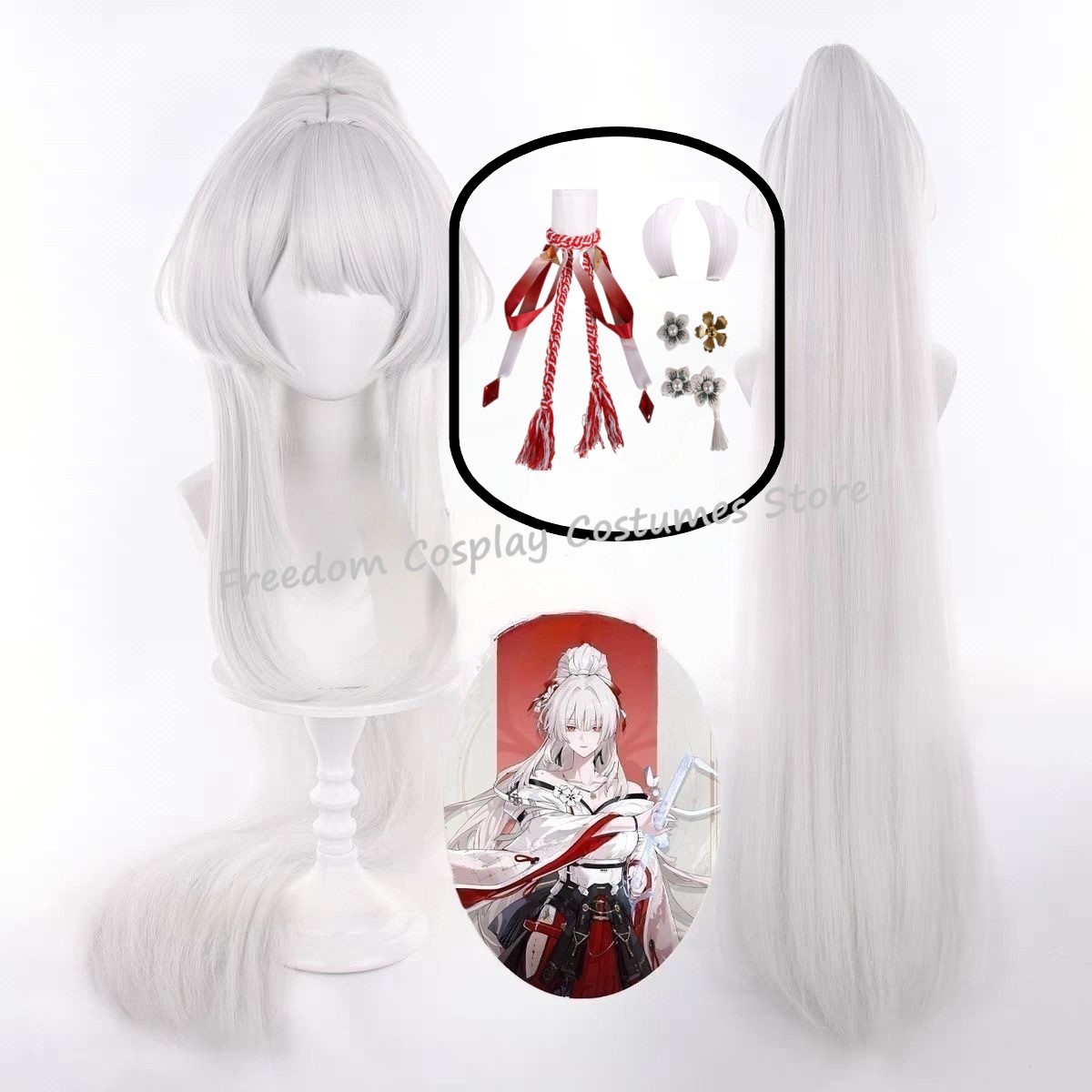 Game Wuthering Waves Hiyuki Co - Synthetic Wigs ulasan dan harga