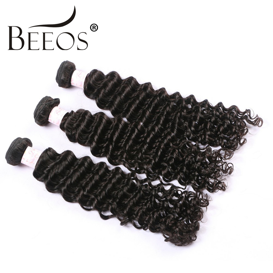 BEEOS Natural Deep Wave Bundle - Deep Wave 3 Bundles With Closure ulasan dan harga