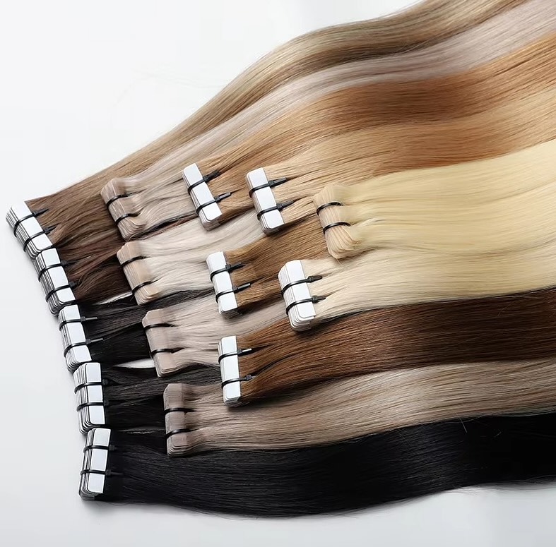 Tape Ins Human Hair Extensions - Invisible Tape In Extensions Real Hair ulasan dan harga