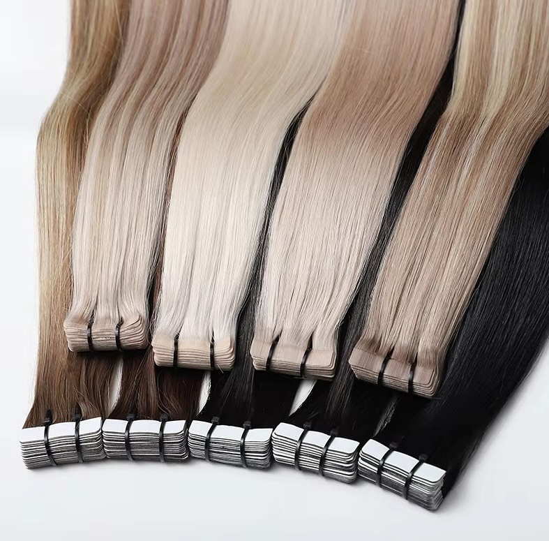 Tape Ins Human Hair Extensions - Invisible Tape In Extensions Real Hair ulasan dan harga