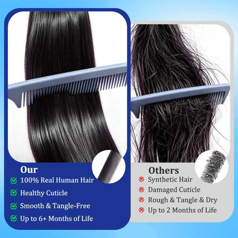 63Pcs/3Pack Tape in Hair Exten - Invisible Tape In Extensions Real Hair ulasan dan harga