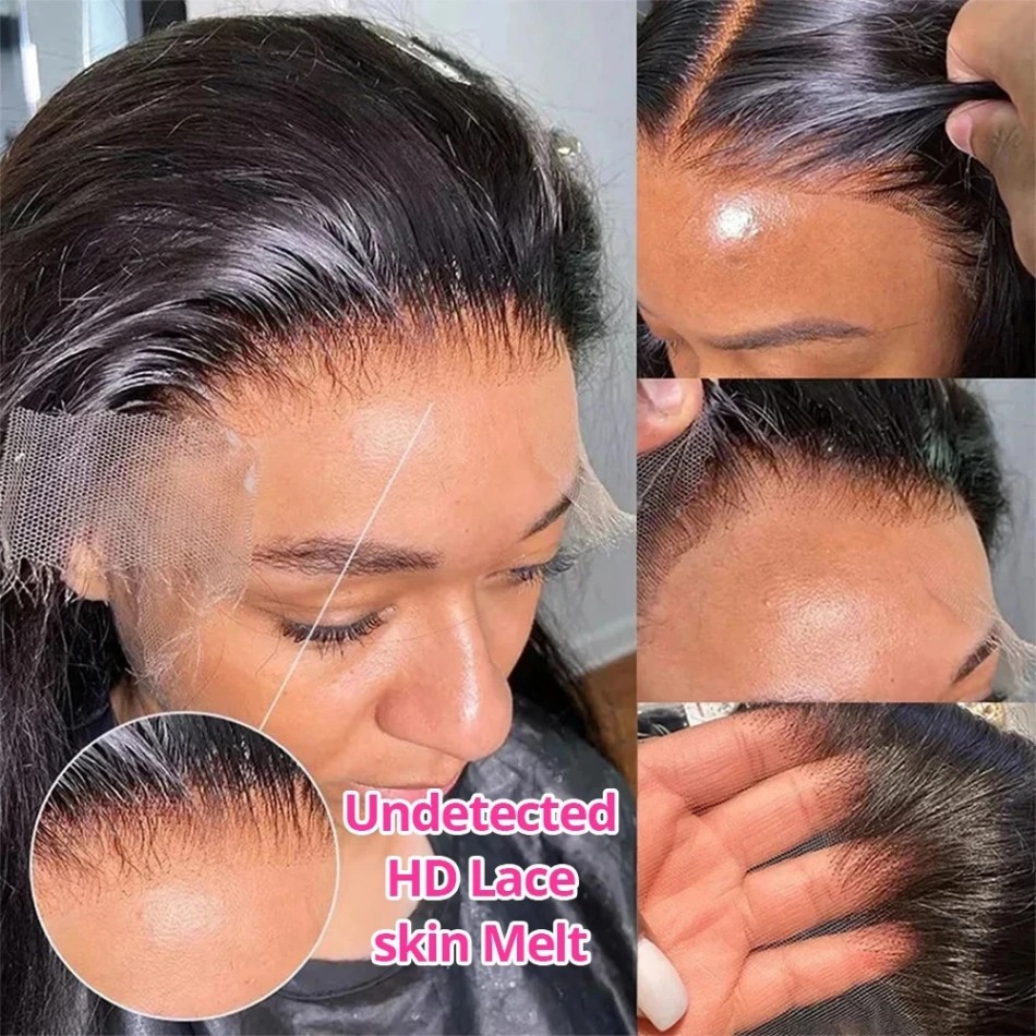 Glueless Bone Straight Human H - Lace Front Wigs ulasan dan harga